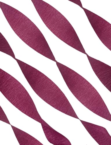 Maroon Plum Crepe Paper Streamers, 2 Rolls Made in USA