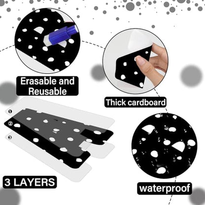 150 PCS Large 7" Bulletin Board Letters Set, Black White Polka Dots Classroom Alphabet Cutout Letter for Bulletin Board Display Home School Class, A Great Helper to Inspire Students' Learning Interest - style: black & white dots