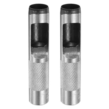 HARFINGTON 2pcs Leather Round Hole Punch, 17mm Hollow Hole Puncher Cutter Carbon Steel Circle Hole Punching Cutting Tool for Belt/DIY Leather Craft - size: 17mm
