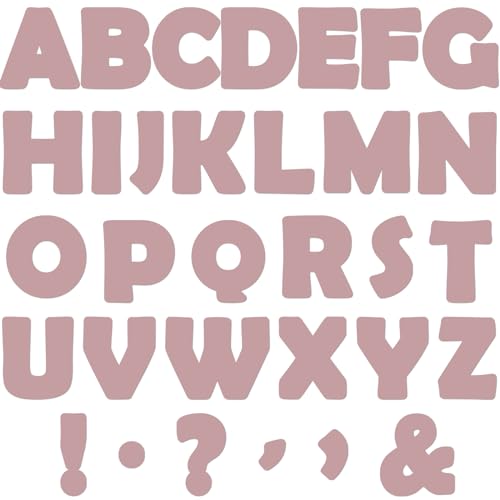 150 PCS Large 6" Font Letters and Punctuation Set, Blush Pink Light Mauve Classroom Alphabet Cutout for Bulletin Board Display Home School, A Great Helper to Inspire Students' Learning Interest - style: Blush Pink Pattern