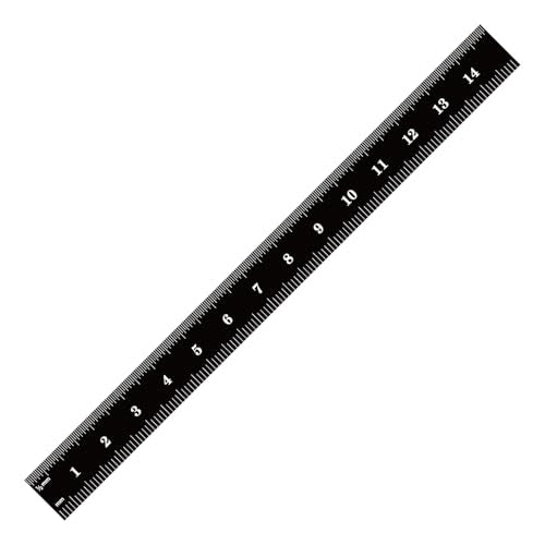 PEC Tools 150mm Flexible Metal Ruler, Stainless Steel with Black Chrome Finish, High Contrast, Fully Metric Graduation (0.5mm, 1.0mm), Easy to Read Machinist Rule, Made in USA - color: Black Chrome-Flexible, size: 150mm