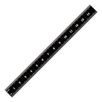 PEC Tools 150mm Flexible Metal Ruler, Stainless Steel with Black Chrome Finish, High Contrast, Fully Metric Graduation (0.5mm, 1.0mm), Easy to Read Machinist Rule, Made in USA - color: Black Chrome-Flexible, size: 150mm