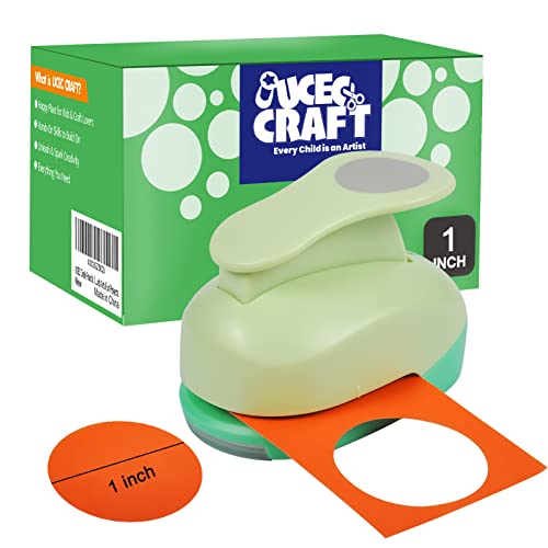 UCEC 1 Inch Circle Punch, Circle Hole Punch, Paper Punch, Paper Punches Craft Handmade Paper Punch for Crafting Scrapbooking Cards Arts Fun Projects - color: Circle, size: 1 Inch