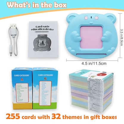 MAYAPHILOS English and French Talking Flash Cards with 510 Sight Words Learning Educational Toys to Learn French Pocket Speech Audible Flashcards for Toddlers - size: 510 Words French and English