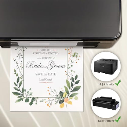 White Cardstock 8.5 x 11, White Cardstock Printer Paper 80lb 100 Sheets, GIGYES Copy Paper for Printer, Watercolor Drawing, Certificate, Invitations - color: White