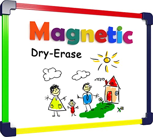 SCRIBBLEDO Colored Frame Magnetic Dry Erase White Board 9" X 12" WHITEBOARD for Kids Writing Learning & Drawing Art Educational Kids Toy - style: Set of 1 Board