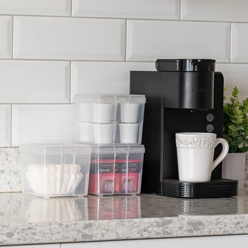 IRIS USA Vertical Storage Bins with Lids |Made in USA| Flip Top Containers for Organizing Pantry, Office, Craft, and Study Supplies - Small (10-Pack) - size: Small - 10 Pack