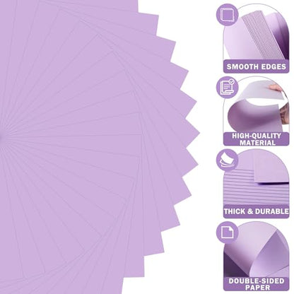 20 Sheets Light Purple Cardstock 12" x 12" Card Stock 250gsm/92lb Thick Construction Paper for Cricut, Scrapbook, Crafts, Card Making UAP34LP20 - color: Light Purple