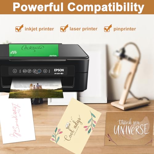 Silunkia 28 Sheets Brown Cardstock 8.5 x 11 Kraft Paper, 250gsm/92lb Heavyweight Dark Brown paper Card Stock for Greeting Cards, Wrapper, Office Printing, Stationery, Invitations, Certificates - color: Brown, size: 28 Sheets