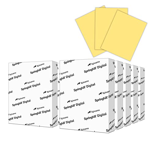 Springhill 8.5” x 11” Buff Colored Cardstock Paper, 90lb Index, 163gsm, 2,500 Sheets (10 Ream) – Printer Paper with Smooth Finish for Cards, Flyers - color: Buff, size: 10 Ream | 2500 Sheets