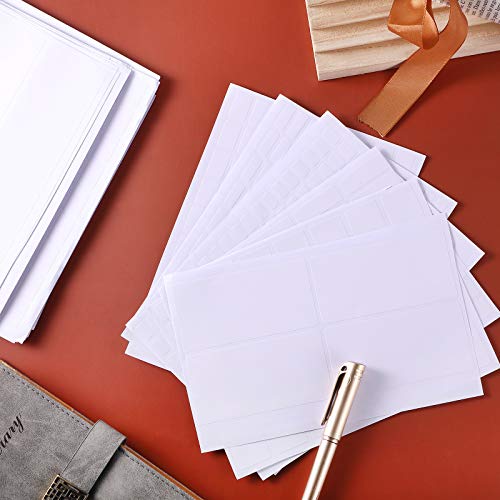 1723 Pieces Matte Labels Sticker Removable Rectangular Labels Writable Blank Adhesive Labels for Labeling and Organizing Small Items 6 Sizes Combination (White)
