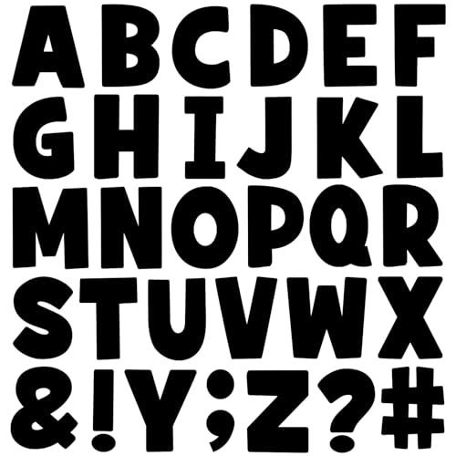 Bulletin Board Letters 128 PCS Letter Stickers Large Alphabet Stickers, Self Adhesive Vinyl Waterproof Letters Sticker for Mailbox Signs Poster Board Classroom Decor & DIY Crafts (Black, 2.5 Inch) - color: Black, size: 2.5 Inch