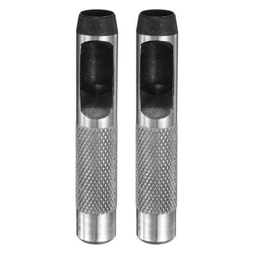 HARFINGTON 2pcs Leather Round Hole Punch, 13mm Hollow Hole Puncher Cutter Carbon Steel Circle Hole Punching Cutting Tool for Belt/DIY Leather Craft - size: 13mm