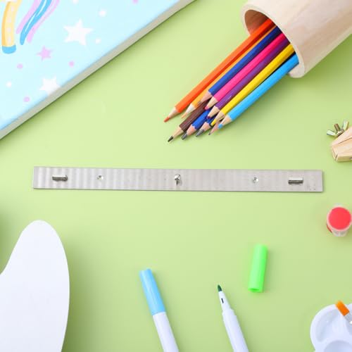 Sewroro Animation Peg Bar, 3 Hole Punch Paper Positioning Tool, Stainless Steel Fixed Paper Ruler for Drawing, Sketching, Comic Drafting and DIY Cartoon Creation, 9. 84 x 0. 79 in
