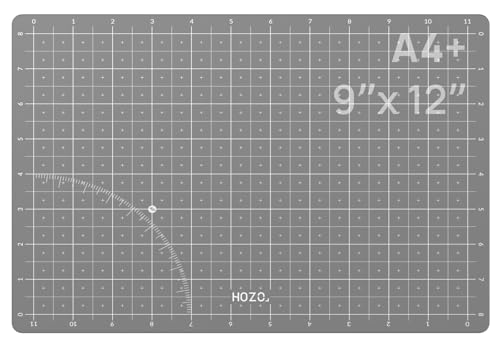HOZO NanoTech Cutting Mat for Ultrasonic Cutter, 9" x 12" Self-Healing Cutting Mat, Glue-Free Eco Design, Heat-Resistant, Metric & Imperial Scales, Durable for Craft, DIY, 3D Printing & Model Making - size: 9''X12''(A4+)