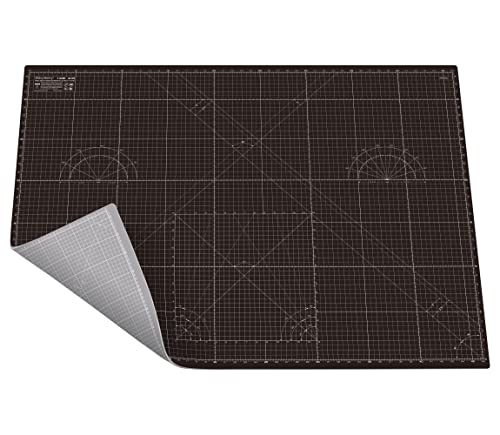 Self Healing Cutting Mat A0 36"x48" – Double Sided 5-Ply Craft Mat for Sewing, Quilting, Fabric, Scrapbooking – Black/Gray - color: Black, size: 48"L x 36"W