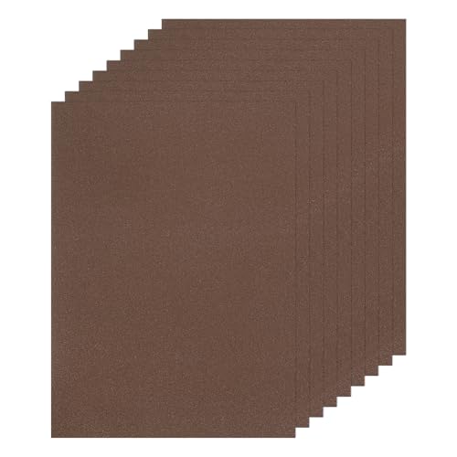 MECCANIXITY 10 Sheet Coffee Glitter Card Stock, 8"x11" A4 Shimmer Paper,250gsm One-sided Cardstock for DIY Crafts, Scrapbooking, Party Decorations, Invitations - color: Coffee