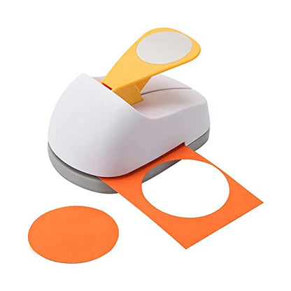 Craft Lever Punch 3 inch Circle Punch Circular Single Hole Punch Professional Tool for Paper Crafting DIY Projects，Gifts，Stationery，Education，Greeting Cards Arts Fun Projects - color: Pinck Cirlce