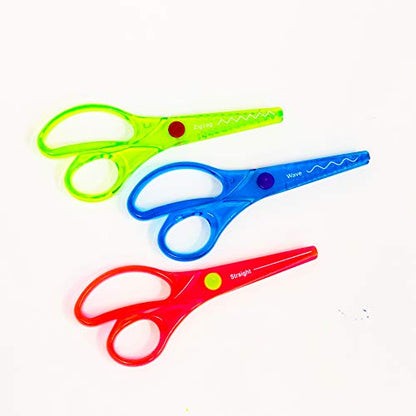 BAZIC Products 5 1/2 in Kids Safety Rounded Tip Scissors, 2 Count, Safety Plastic Blades, Comfort-Handle Scissors, Case of 144 - size: 144-Pack