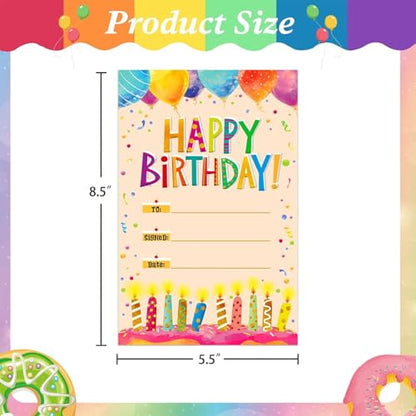 SICOHOME Happy Birthday Certificates for Kids Classroom, 30 Pieces, Yellow Green Blue - color: 3-Happy Birthday
