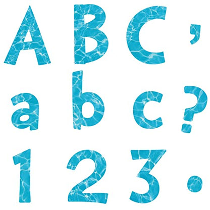 Tenare 134 Pieces 5 Inch Bulletin Board Letters Alphabet Numbers Letters Combo Set Cutouts for Bulletin Board Display Home Back to School Decor(Sea Style) - style: Sea Style