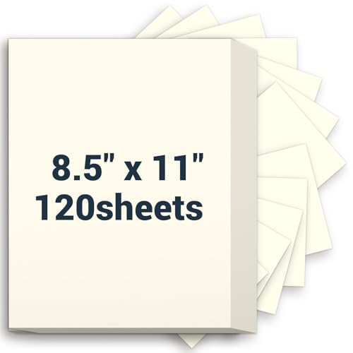 Cardstock 8.5 x 11, Thick Printer Paper, Card Stock Paper 200 gsm, 120 Sheets Cream Card Stock, Off White Heavy Card stock, Construction Paper for Invitations, Diy Cards, Business Cards, Drawing etc - color: Cream, size: 8.5x11 IN-120 Sheets