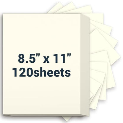 Cardstock 8.5 x 11, Thick Printer Paper, Card Stock Paper 200 gsm, 120 Sheets Cream Card Stock, Off White Heavy Card stock, Construction Paper for Invitations, Diy Cards, Business Cards, Drawing etc - color: Cream, size: 8.5x11 IN-120 Sheets