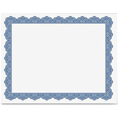 Geographics Optima Blue Blank Award Certificate Paper with Gold Foil Seals, 8.5 x 11", Seal 1.75" (Pack of 25) - color: Blue