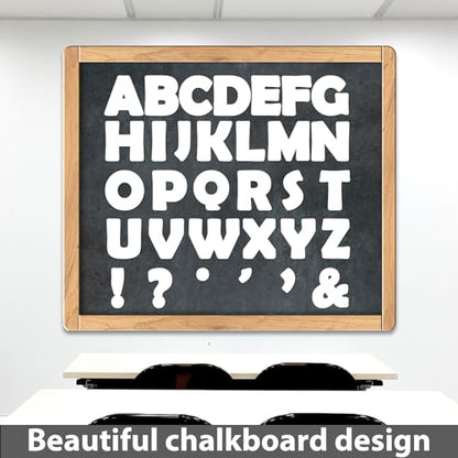 Qyeahkj 150 PCS Large 6" Font Bulletin Board Letters and Punctuation Cutouts Combo Set Pure White Border Letters Decoration for Classroom Alphabet Poster Wall Bulletin Board Display Home School Decor - style: Pure white