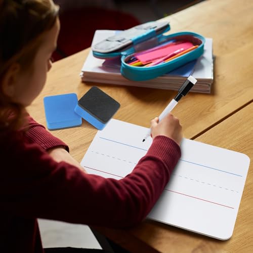 Colarr 48 Sets Mini White Boards 6"x 9" Dry Erase Boards Classroom Pack Includes Two Sided Small Whiteboards Markers, Lapboards Erasers for Teachers Students School