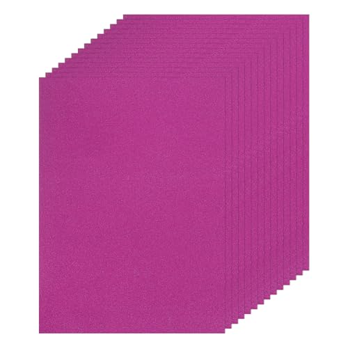 MECCANIXITY 20 Sheet Rose Red Glitter Card Stock, 8"x11" A4 Shimmer Paper,250gsm One-sided Cardstock for DIY Crafts, Scrapbooking, Party Decorations, Invitations - color: Rose Red