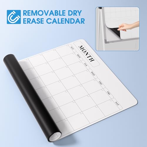 MaxGear Whiteboard with Stand 36" x 24" Easel Whiteboard Monthly Calendar | Double-Sided Height Adjustable Large Board, Foldable, Portable Dry Erase Board for Home, Office, Classroom Planning, Teaching - size: 24"W x 36"H, style: Monthly Calendar
