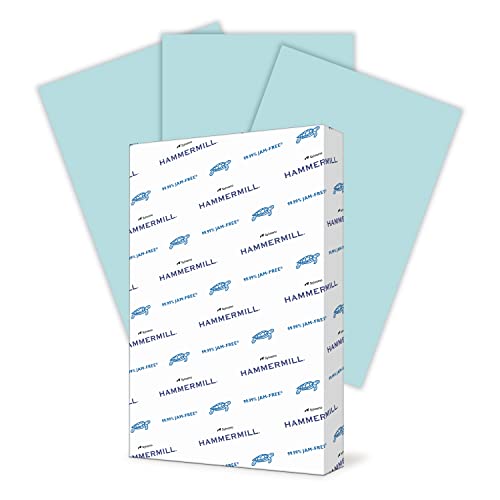 Hammermill Colored Paper, 20 lb Blue Printer Paper, 11 x 17 - Made in the USA, Pastel Paper, 102137R - 1 Ream (500 Sheets) - color: Blue, size: 1 Ream | 500 Sheets, style: Ledger (11x17)