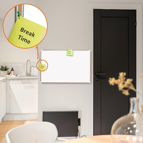 Large Magnetic White Board for Wall,Aluminum & Cork Strip Frame Whiteboard for Office,Presentation Dry Erase Board Wall Mount,Large Whiteboard for School Classroom Huge Whiteboards (18" W x 12" H) - size: 18"W x 12"H