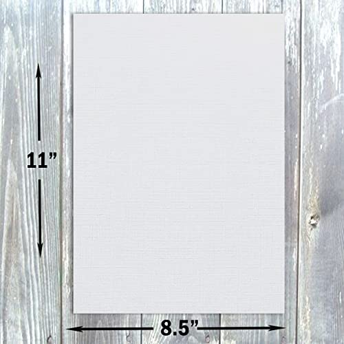 Hamilco Gray Linen Textured Cardstock Paper 8.5x11-80lb Cover Heavyweight Card Stock with Linen Finish for Inkjet Printers, Resumes, Invitations & Stationery (50 Sheets) - size: Gray