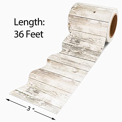 White Wood Bulletin Board Border Trim for Classroom Decoration 36 Feet