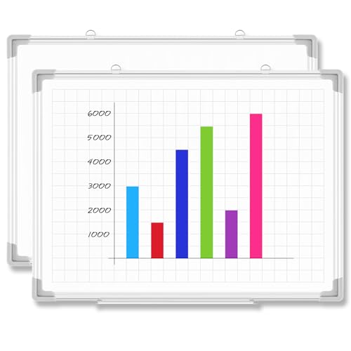 Lincia Magnetic Dry Erase Whiteboard with Lines, 24" x 18" White Board Planner for Wall, Planning Board Ruled Dry Erase Whiteboard with Aluminum Frame for Back to School Classroom Home Office(Grid) - style: Grid