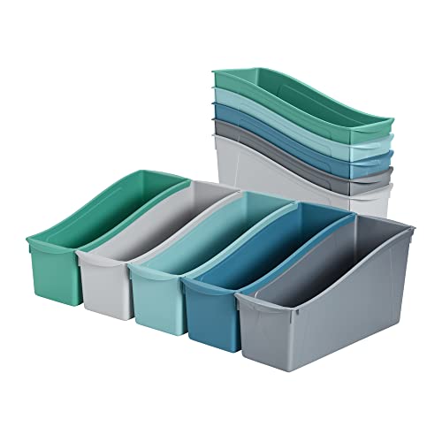ECR4Kids Linking Plastic Storage Book Bin, Multipurpose Organization, Contemporary, 10-Piece - color: Contemporary