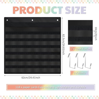 119 Pcs Classroom Calendar Pocket Chart Black Monthly Bulletin Board Set Seasons Festival Weather Farmhouse Calendar Set for Classroom Decoration Back to School Supplies(Pastel Checkerboard) - style: Pastel Checkerboard