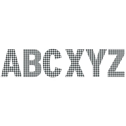 Eureka Gingham Jumbo 7" Deco Letters, Pack of 129