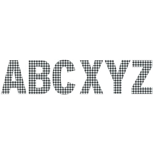 Eureka Gingham Jumbo 7" Deco Letters, Pack of 129