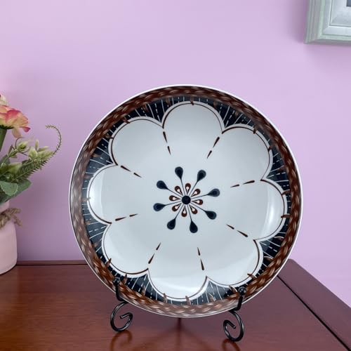 HENABLE 4PCS Premium Black Iron Plate Stands for Display 6 Inch, Decorative Solid Metal Plate Holders for Displaying, Mini Easel, Frame, Book, Card, Plaque, Bowl, Picture Stands for Display - size: 4PCS 6IN