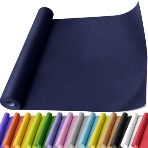 PerkHomy Navy Blue Kraft Paper Roll 17.5" x 760" (63') for Gift Wrapping Bouquet Flower Art Painting Craft Writing Packaging Shipping 80GSM 55LB (Navy Blue, 17.5" x 63') - color: Navy Blue, size: 17.5" x 760"