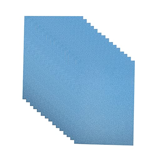 Glitter Cardstock, 250 GSM,15 Sheets, Glitter Paper for Crafts, Birthday and Wedding Party Decorations, Gift Box Packing and Other DIY Projects, 8 X 11.6 Inches (Sky blue 15 sheets) - color: Sky blue 15 sheets