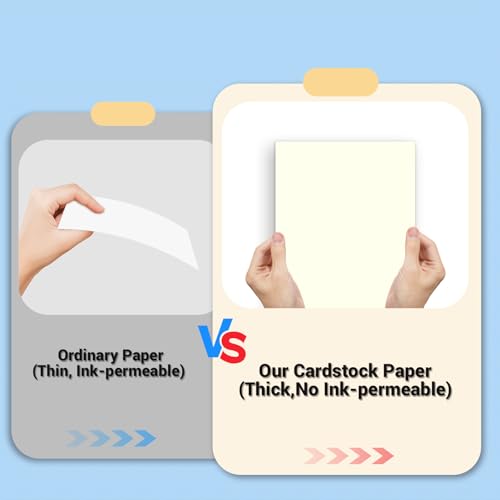 Cardstock 8.5 x 11, Thick Printer Paper, Card Stock Paper 200 gsm, 120 Sheets Cream Card Stock, Off White Heavy Card stock, Construction Paper for Invitations, Diy Cards, Business Cards, Drawing etc - color: Cream, size: 8.5x11 IN-120 Sheets