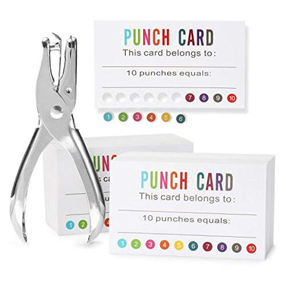 ONEDONE Punch Cards 400 Pack Behavior Incentive Awards for Kids Students Teachers Home Classroom School Business