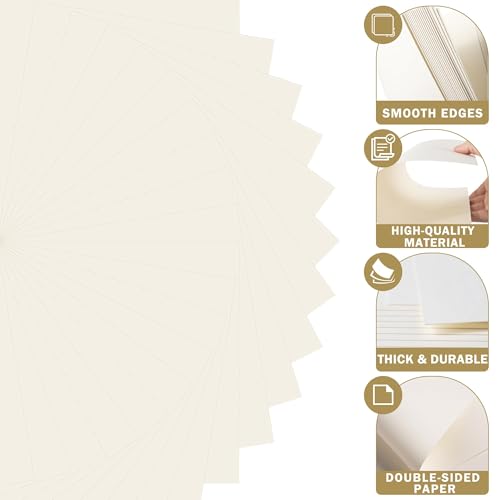 20 Sheets Creamy White Cardstock 12" x 12" Card Stock 250gsm/92lb Thick Construction Paper for Cricut, Scrapbook, Crafts, Card Making UAP34CM20 - color: Creamy White