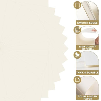 20 Sheets Creamy White Cardstock 12" x 12" Card Stock 250gsm/92lb Thick Construction Paper for Cricut, Scrapbook, Crafts, Card Making UAP34CM20 - color: Creamy White