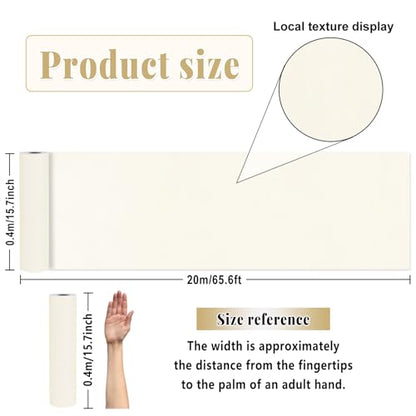 Cream Bulletin Board Roll Non-Woven Fabric Poster 15.7" x65.6ft - color: Cream, size: 787.2" x 15.7"