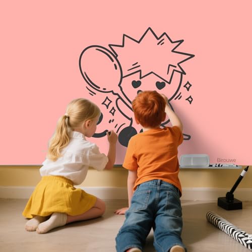 Magnetic Glass Whiteboard - 48"x36" Frameless Glass Dry Erase Board for Walls, Office, School, Home - Pink - color: Pink, size: 48" x 36"